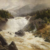 Kopie nach Eckenbrecher, Themistokles (1842 Athen - 1921 Goslar)" Wasserfall in Norwegen" - Foto 1