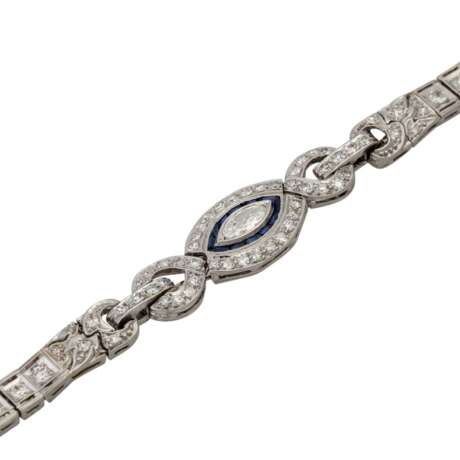 Armband mit Saphiren und Diamanten, - photo 4