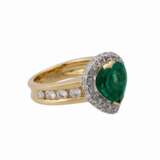 Ring mit kolumbianischen Smaragd ca. 3,74 ct, - фото 1