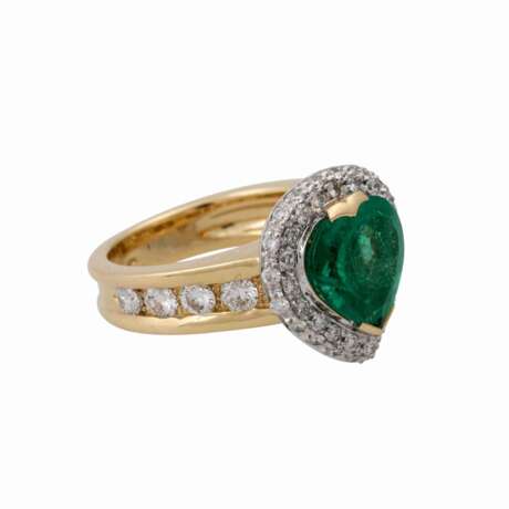 Ring mit kolumbianischen Smaragd ca. 3,74 ct, - photo 1
