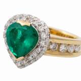 Ring mit kolumbianischen Smaragd ca. 3,74 ct, - Foto 5