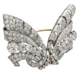Herausragende Flügelbrosche mit Diamanten, zusammen ca. 20ct, - Foto 2