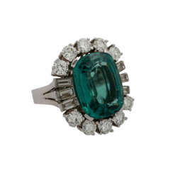 Ring mit Turmalin ca. 12,5 ct und Diamanten