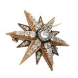 Brosche "Stern" mit zahlreichen Diamanten, - Foto 2