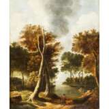 RUISDAEL, Jacob van, NACHFOLGER (17./18. Jahrhundert), "Paar am Fluss in romantischer Landschaft", - Foto 1