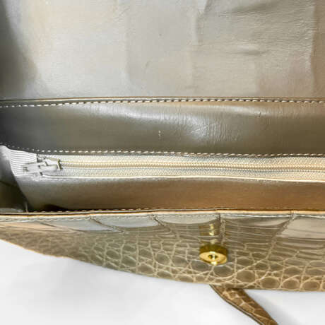 Handbag “Vintage bag made of crocodile skin Accent. Japan, genuine leather, handmade, 2000”, Crocodile leather, Japan, 2000 - photo 9