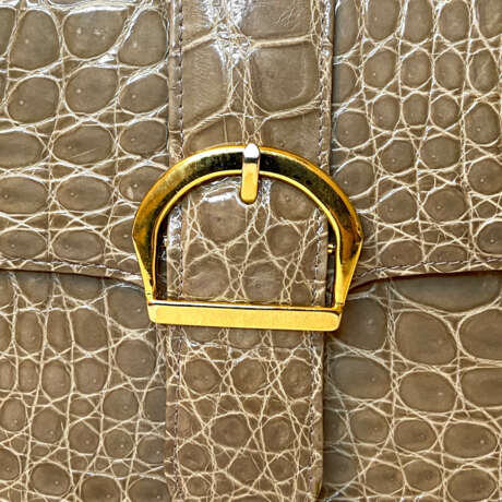 Handbag “Vintage bag made of crocodile skin Accent. Japan, genuine leather, handmade, 2000”, Crocodile leather, Japan, 2000 - photo 7