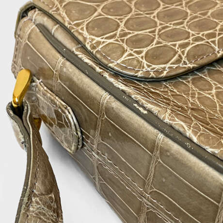 Handbag “Vintage bag made of crocodile skin Accent. Japan, genuine leather, handmade, 2000”, Crocodile leather, Japan, 2000 - photo 8