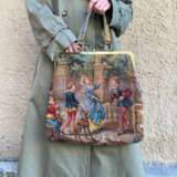 Handbag “Vintage JR bag. USA, tapestry, vinyl, handmade, 1950”, Vinyl, USA, 1950 - photo 8