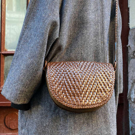 Handbag “Vintage bag De Vecchi. Italy, genuine leather, handmade, 1980-90”, Leather, Italy, 1980 - photo 8