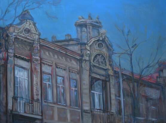 Painting “Across Evpatoria. old house”, Canvas on the subframe, Oil paint, Realist, Cityscape, Ukraine, 2020 - photo 1