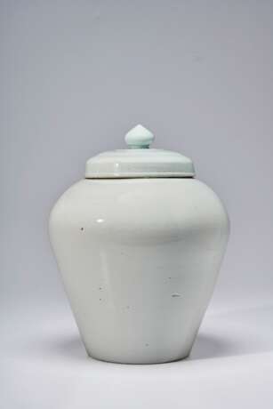 A LARGE WHITE PORCELAIN JAR AND A COVER - фото 1