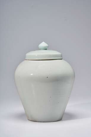 A LARGE WHITE PORCELAIN JAR AND A COVER - фото 3