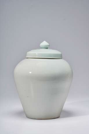 A LARGE WHITE PORCELAIN JAR AND A COVER - фото 4