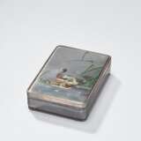 A CLOISONN&#201; ENAMEL INLAID SILVER AND SHIBUICHI BOX AND COVER - Foto 2