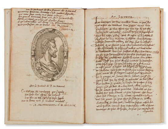RONSARD, Pierre de (1524-1585). Recueil de plusieurs compositions de P. de Ronsard Gentilhome Vandomoys, non imprim&#233;z… 1573. Manuscrit de Jean de Piochet. [Chambery ?, vers 1577 – 1785] - photo 2