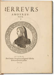 [TYARD, Pontus de (1521 – 1605)]. Erreurs amoureuses. [suivi de] Continuation des erreurs amoureuses. Paris : Charles L’Angelier, 1553.