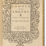 PELETIER DU MANS, Jacques (1517-1582). L’Amour des Amours. Vers liriques Par Iacques Peletier du Mans. Lyon : Jean de Tournes, 1555. - Foto 1