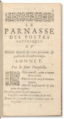 VIAU, Th&#233;ophile de (1590 - 1626). Le Parnasse satyrique. [S.l.] 1627.