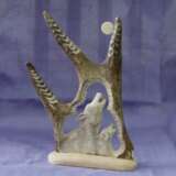 “Wolves” Deer horn Carving Декор Animalistic Russia 2020г. - photo 1