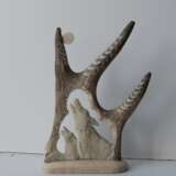 “Wolves” Deer horn Carving Декор Animalistic Russia 2020г. - photo 2