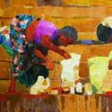 Painting “Washing”, Canvas on the subframe, Oil paint, Impressionist, Everyday life, Russia, 2021 - photo 1