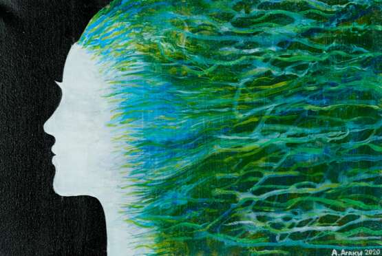 Design Painting “Mermaid”, Canvas on the subframe, Acrylic paint, интерьерная живопсь, интерьерная живопись, Russia, 2020 - photo 1