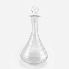 Decanter engraved with Gothic. USA, glass, handmade, 1880-1920