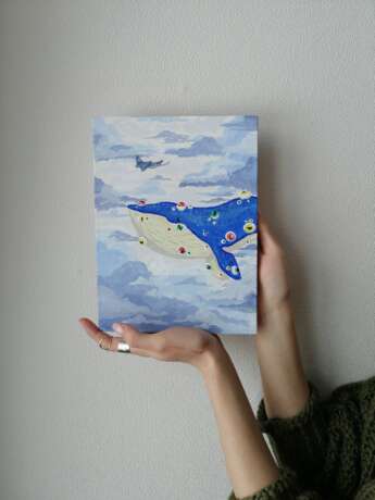Painting “I see”, Canvas on cardboard, Gouache, Russia, 2021 - photo 1