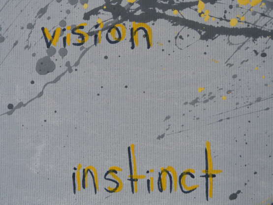 Design Gemälde „Instinkt“, Hartfaserplatte, Acrylfarbe, Abstractionismus, Alltagsleben, Russland, 2021 - Foto 3