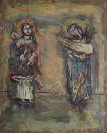 Painting “Annunciation”, Canvas on the subframe, Oil paint, Modern, Religious genre, Ukraine, 2020 - photo 1