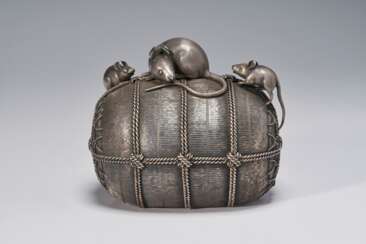 A SILVER INCENSE BURNER