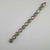 Silberarmband mit Diamant-/Smaragd-Besatz - photo 1