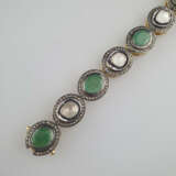 Silberarmband mit Diamant-/Smaragd-Besatz - photo 2