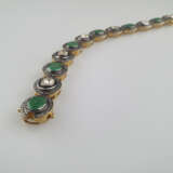 Silberarmband mit Diamant-/Smaragd-Besatz - photo 5