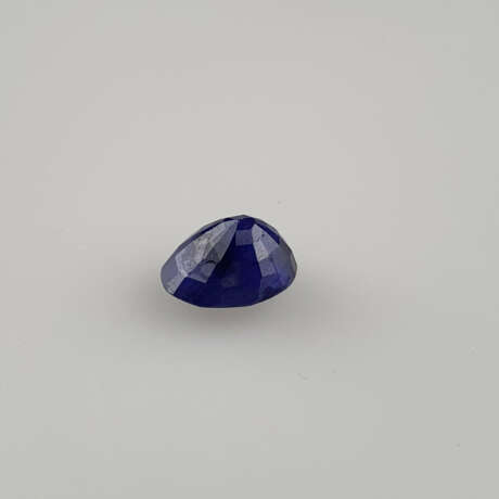 Loser Saphir- blauer Saphir, oval facettiert, ca.9.12ct, mit IDT-Zertifikat - Foto 5