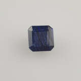 Blauer Saphir- achteckig facettiert, 10,60 ct, lose, mit Zertifikat - фото 1