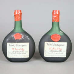 Zwei Flaschen Armagnac