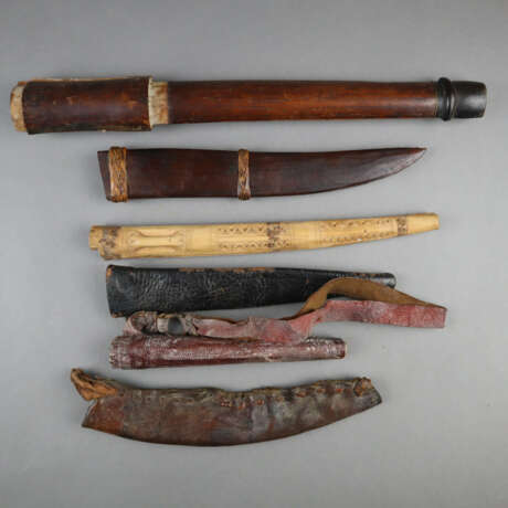 Konvolut Holz-und Lederscheiden für ostasiatische Blankwaffen - фото 1
