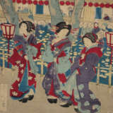 Japanischer Farbholzschnitt 19. Jahrhundert. - photo 3