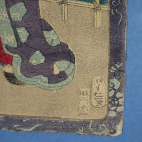 Japanischer Farbholzschnitt 19. Jahrhundert. - Foto 7