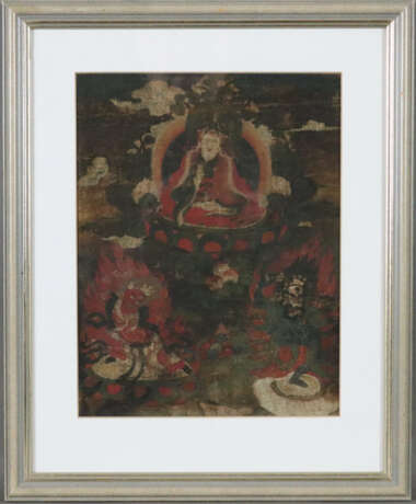 Thangka Fragment mit Guru Rinpoche - Foto 8