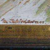 Schirdewan-Brügmann, Margot -Bad Homburg- Expressives Männerportrait, Öl auf Leinwand, unten signiert „Margot Schirdewan“, ca.54x40cm, verso mit Beschriftung "Capri Dr. Ullenschläger", Außenmaße: ca.38 x 32cm - Foto 5