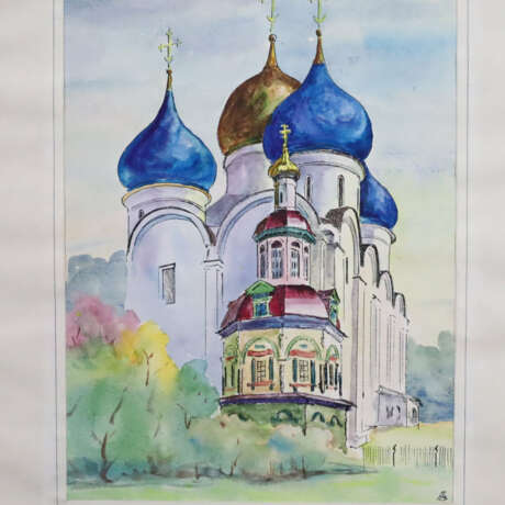 Russischer Aquarellist (Kyrillisches Monogramm "A.Z.", 20. Jahrhundert.) - photo 3