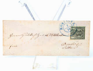AD Hannover - 1855 / 56, Damenzierbrief mit 1 Gelbgoldr. Netzwerk,