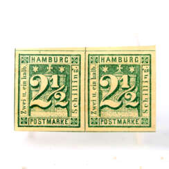 AD Hamburg - 1864, 2 1 / 2 S. dunkelgrün,