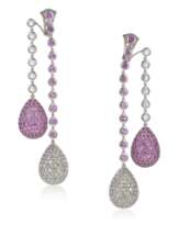 MICHELE DELLA VALLE SAPPHIRE AND DIAMOND EARRINGS
