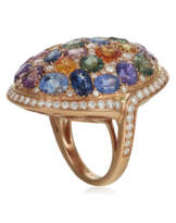 MICHELE DELLA VALLE MULTI-GEM AND DIAMOND RING