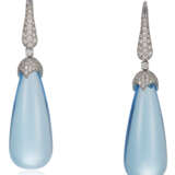Della Valle, Michele. MICHELE DELLA VALLE BLUE ZIRCON AND DIAMOND EARRINGS - photo 1