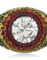 MICHELE DELLA VALLE DIAMOND AND MULTI-GEM RING